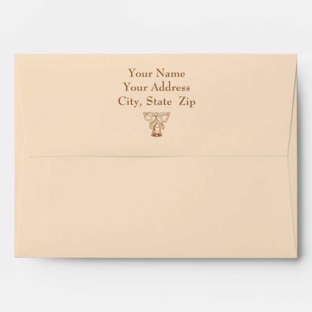 Bronze Lined Greeting Card Envelope (Back (Top Flap))