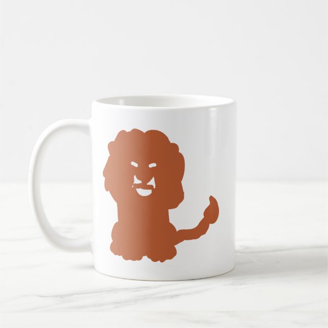 Bronze Lion Zodiac Silhouette Mug (Left)