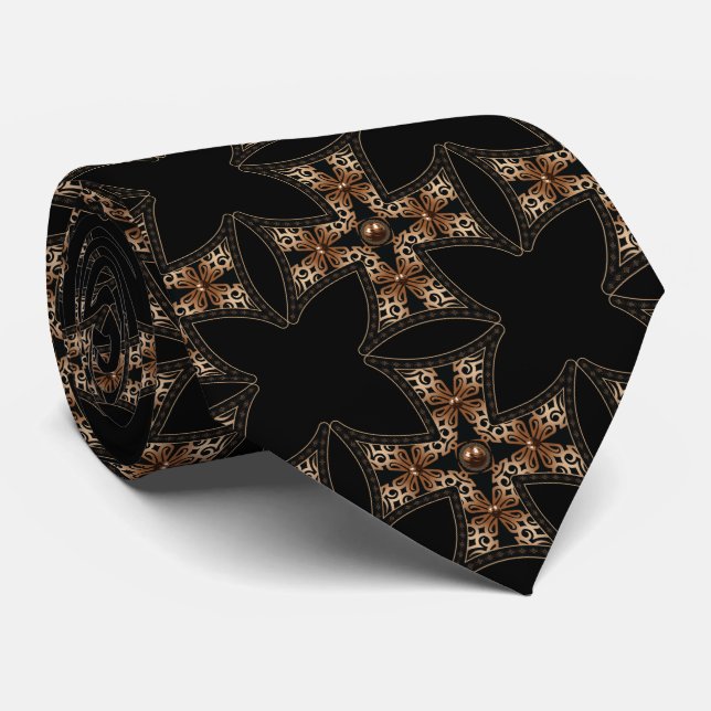 Bronze Maltese Cross Tie (Rolled)
