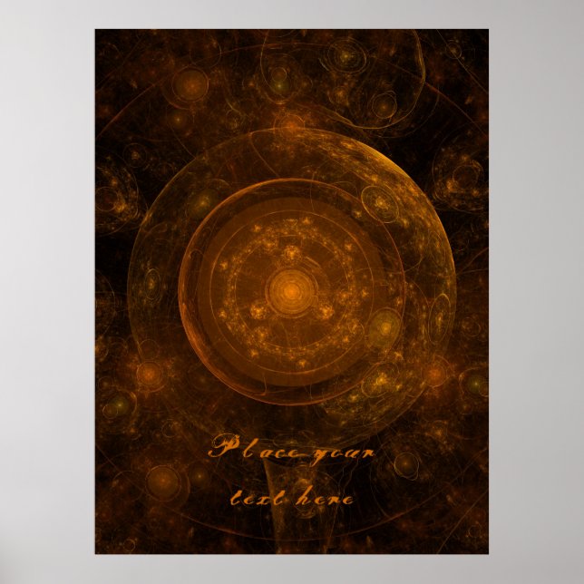 Bronze Mandala Background 001 Poster (Front)