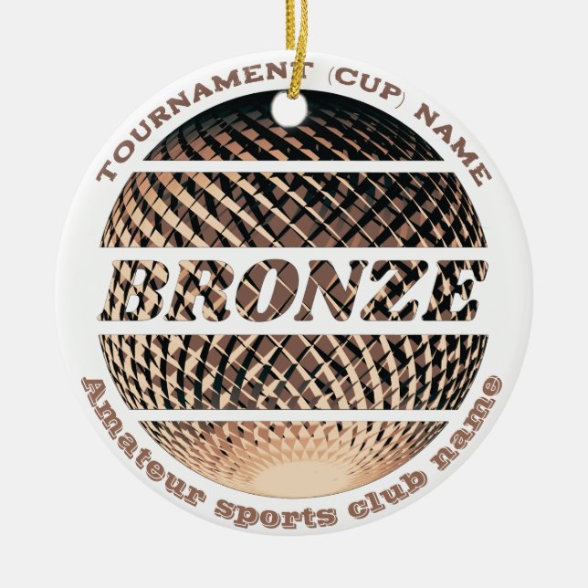 Bronze medal, 3rd place winner  ceramic ornament (Front)