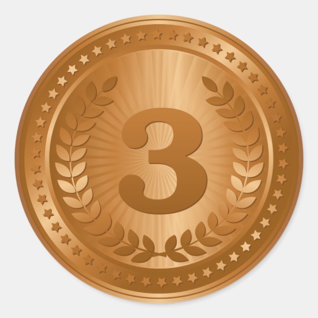 Bronze medal 3rd place winner sticker (Front)