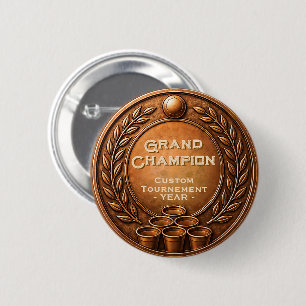 Bronze Medal Beer Pong Tournament Championship 6 Cm Round Badge