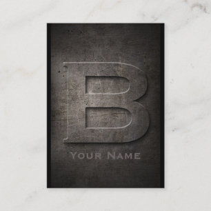 Bronze Metal Monogrammed B Business Card