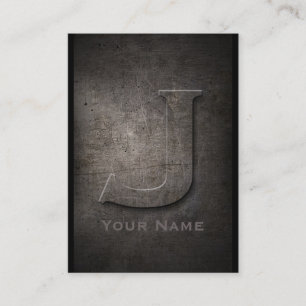 Bronze Metal Monogrammed J Business Card