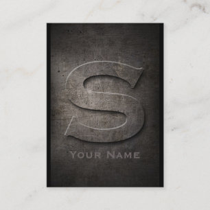 Bronze Metal Monogrammed S Business Card