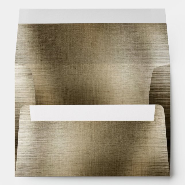 Bronze Metallic Elegant Wedding Special Events Envelope (Back (Bottom))