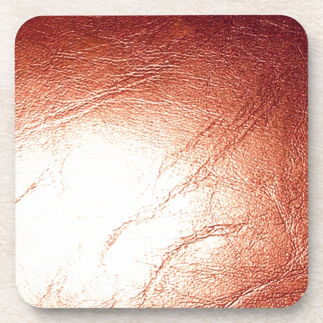 Bronze Metallic Leather Coaster (Front)