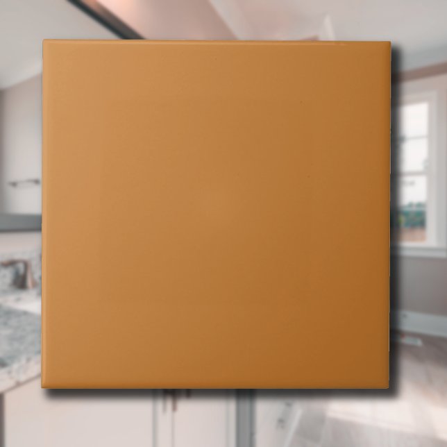 Bronze Metallic Solid Colour | Classic Elegant Ceramic Tile (Creator Uploaded)