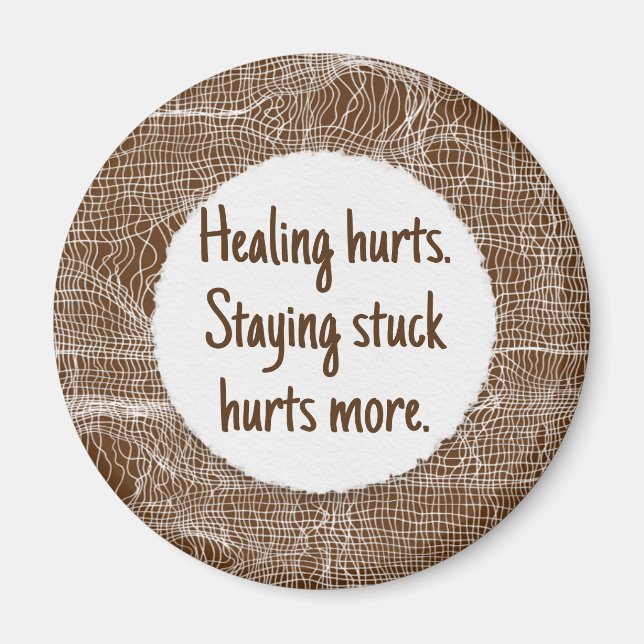 Bronze Modern Fabric Texture Custom Phrase  Magnet (Front)