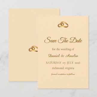 Bronze Monogram Save the Date