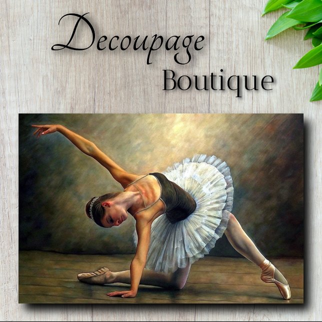 Bronze Oil Graceful Ballerina Decoupage Tissue Paper (Bonze Oil Graceful Ballerina Decoupage Tissue Paper)