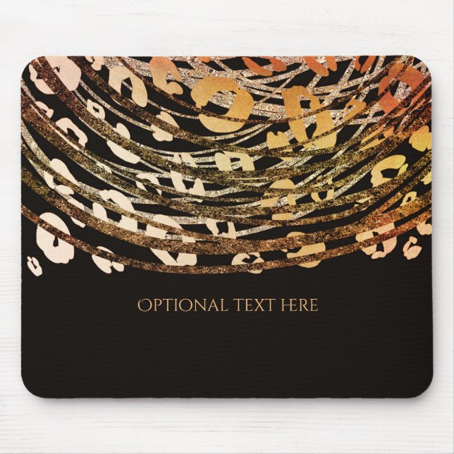 Bronze Orange Cheetah Animal Print Exotic Print Mouse Pad (Front)