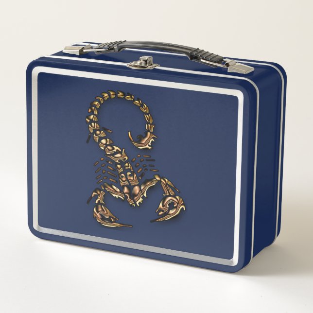 Bronze Poisonous scorpion very venomous insect Metal Lunch Box (Front)