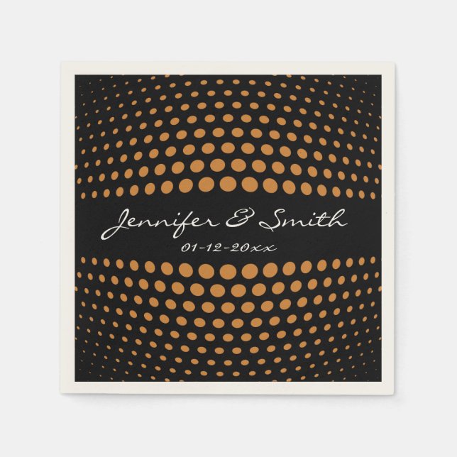 Bronze polka dots pattern napkin (Front)