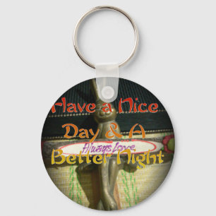 Bronze Rabbit Sculpture with Inspirational Quotes  Key Ring