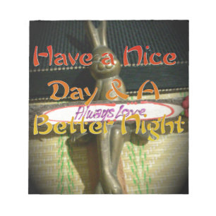 Bronze Rabbit Sculpture with Inspirational Quotes Notepad