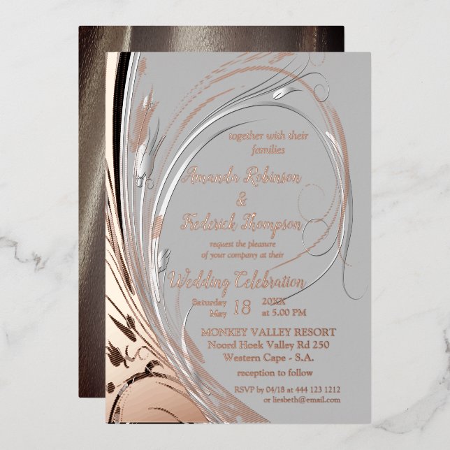 Bronze Silver & black abstract  (Front/Back)