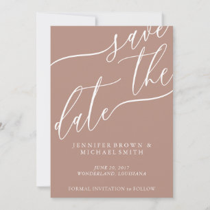 Bronze Soft Wedding Custom Photo Calligraphy Save The Date