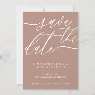 Bronze Soft Wedding Custom Photo Calligraphy Save The Date