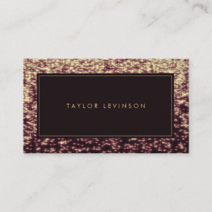 Bronze Sparkle Artist Stylist Business Cards