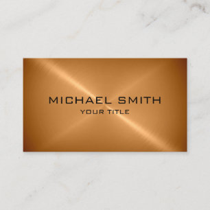 Bronze Stainless Steel Metal #2 Business Card