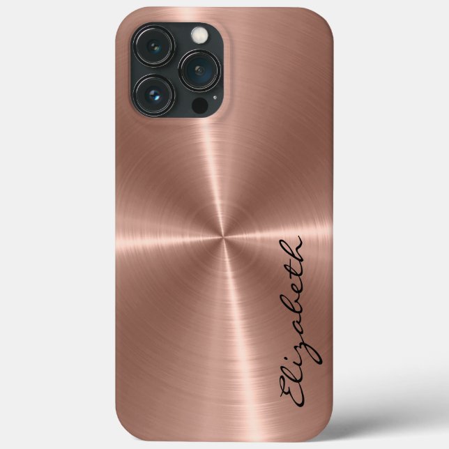 Bronze Stainless Steel Metal Look Case-Mate iPhone Case (Back)