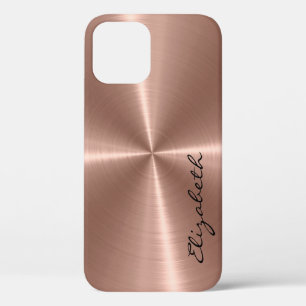 Bronze Stainless Steel Metal Look iPhone 12 Pro Case