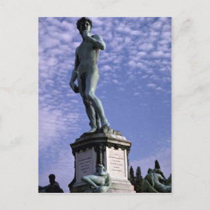 Bronze statue, David by Michelangelo, Florence, It Postcard