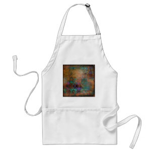 Bronze, Teal, Purple Abstract Standard Apron