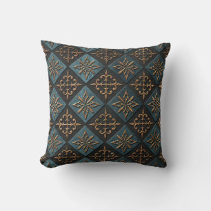 Bronze texture with carving pattern. cushion