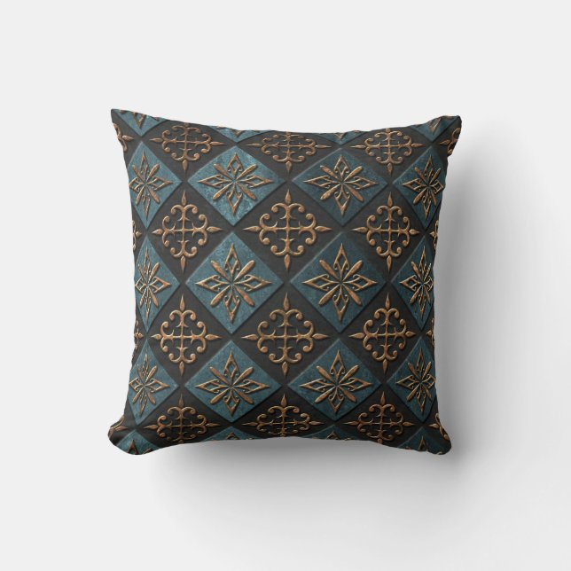 Bronze texture with carving pattern. cushion (Front)