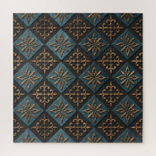 Bronze texture with carving pattern. jigsaw puzzle
