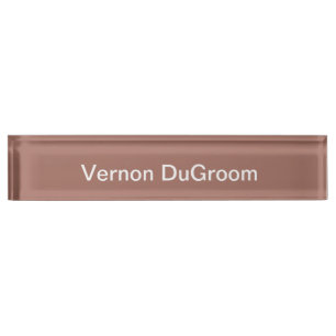 Bronze Tone Formal Colour Coordinated Nameplate