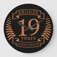 Bronze traditional wedding anniversary 19 years