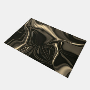 Bronze undulations on brownish beige background doormat