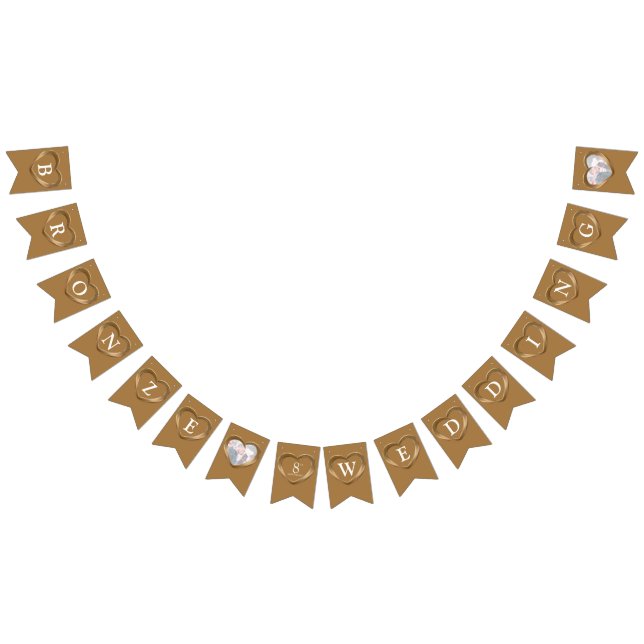 Bronze wedding 8th anniversary custom photo bunting  (All)