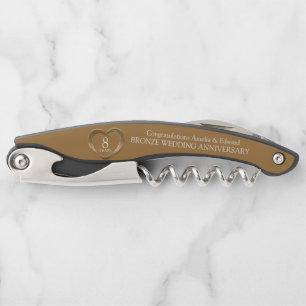 Bronze wedding anniversary 8 years photo reverse corkscrew