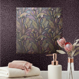 Bronzed Calla Lily Art Nouveau ID1226 Ceramic Tile