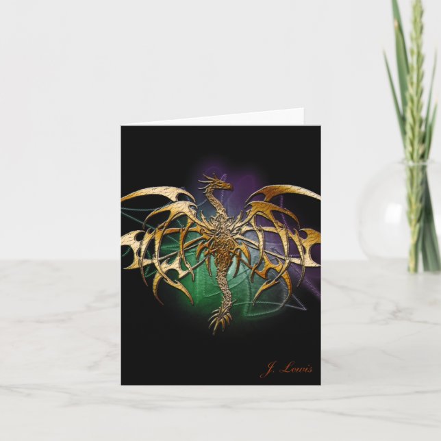 Bronzed Dragon Card (Front)