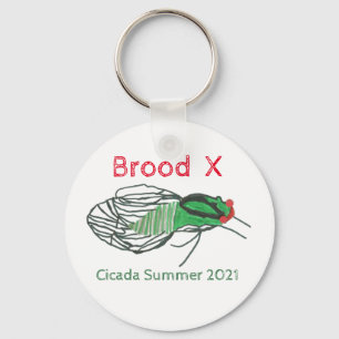 Brood X Cicada Summer 2021 Key Ring