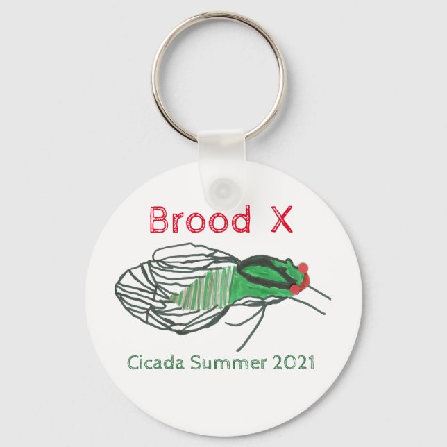 Brood X Cicada Summer 2021  Key Ring (Front)