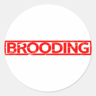 Brooding Stamp Classic Round Sticker