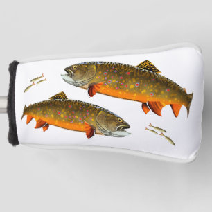 Brook Trout and Minnows Golf Head Cover