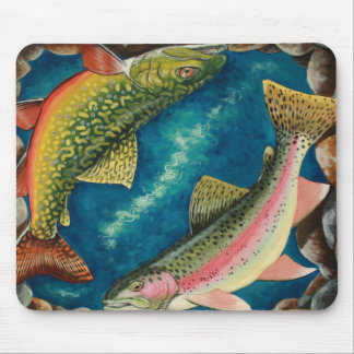 Brook Trout and Rainbow Trout Mouse Pad