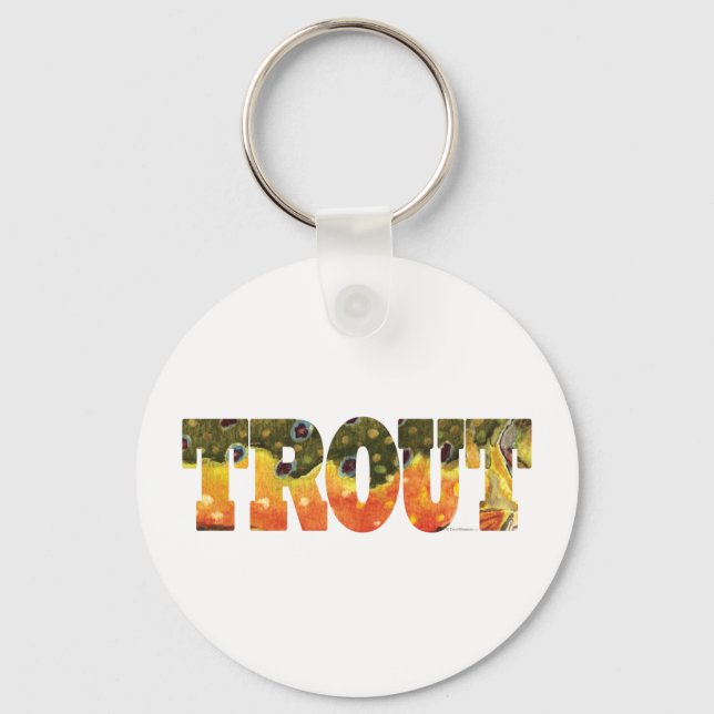 Brook Trout Art Key Ring (Front)