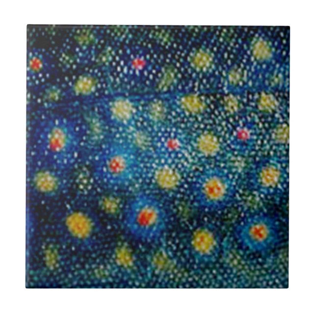 Brook Trout by PatternWear© Ceramic Tile (Front)