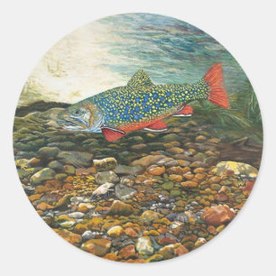 Brook Trout Classic Round Sticker