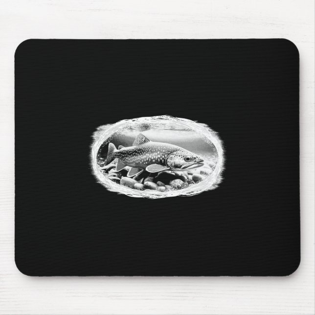 Brook Trout Dry Flies Fishing Lover Fly Tying Fish Mouse Pad (Front)