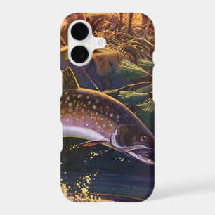 Brook Trout Fish Fisherman, Vintage Sports Fishing